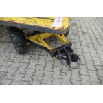 Platte kar, aanhanger, industrie trailer. Gebruikt